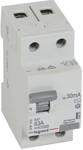 Выключатель дифференциального тока УЗО Legrand RX3 2п 63А 30мА 10,0кА тип AC фото Выключатель дифференциального тока УЗО Legrand RX3 2п 63А 30мА 10,0кА тип AC картинка